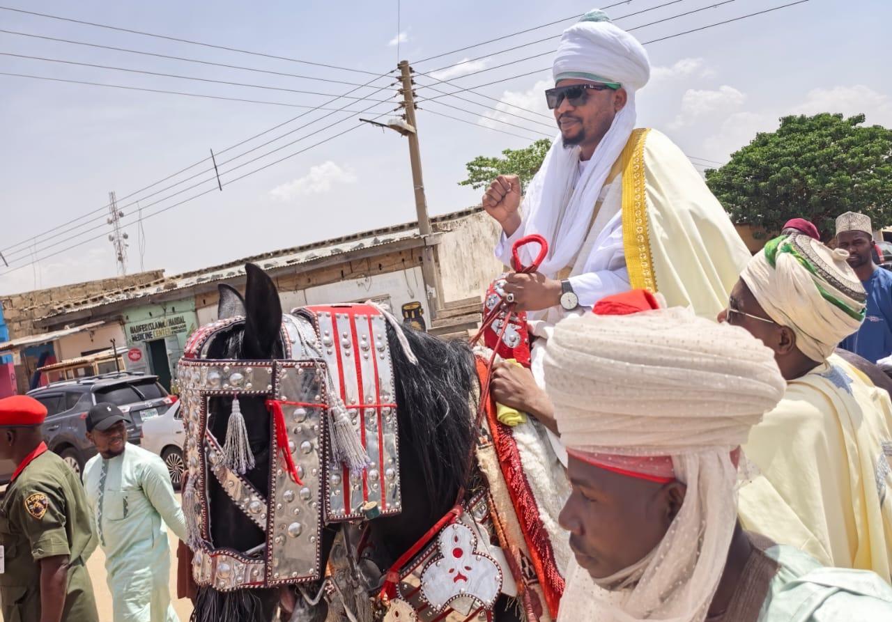 Idris Ahmad Kurawa Turbaned Majidadin Danmalikin Kano in Grand Rimin Gado Ceremony